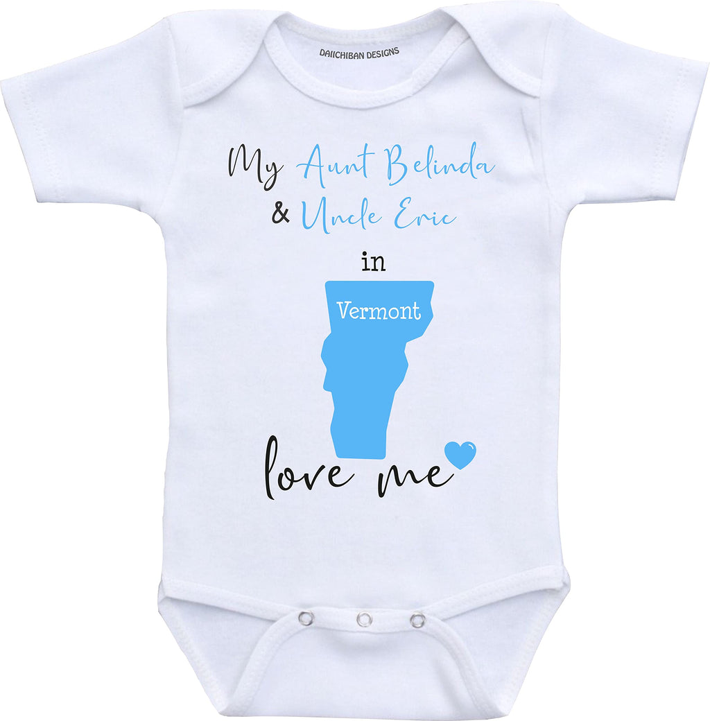 Daiichiban Designs Aunt and Uncle baby gifts Customizable Oregon baby clothes
