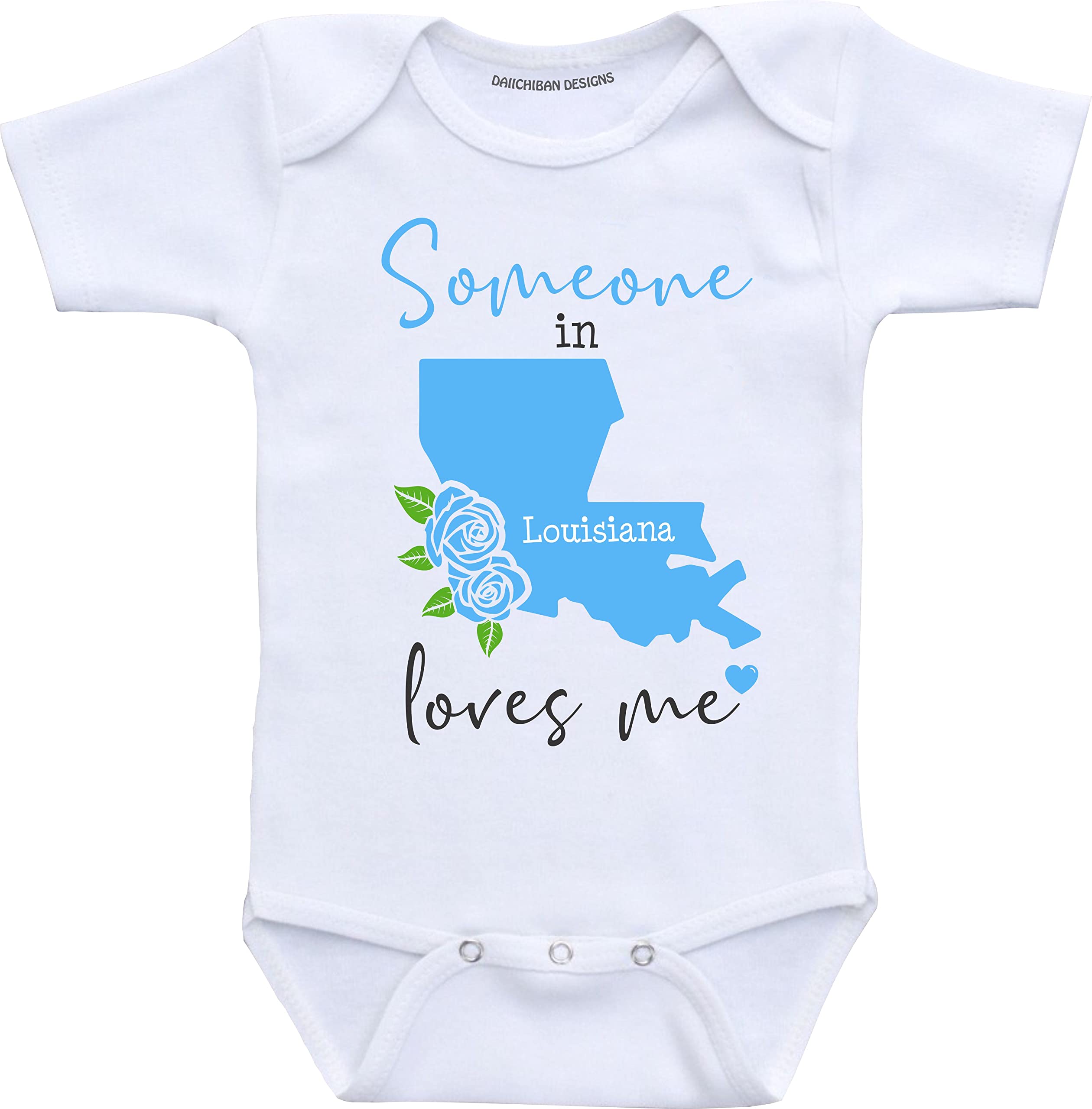 Daiichiban Designs Someone in Maryland loves me baby clothes infant creeper State customized gifts for babies