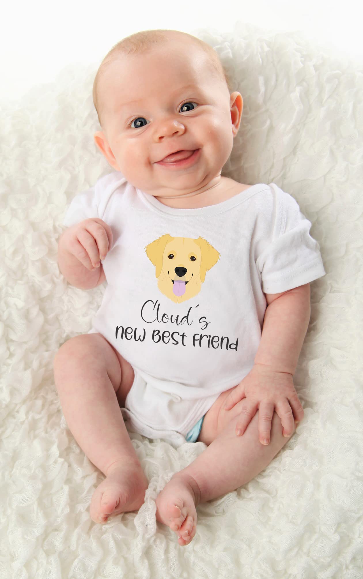 Personalized Dog baby clothes Golden Retriever baby gifts