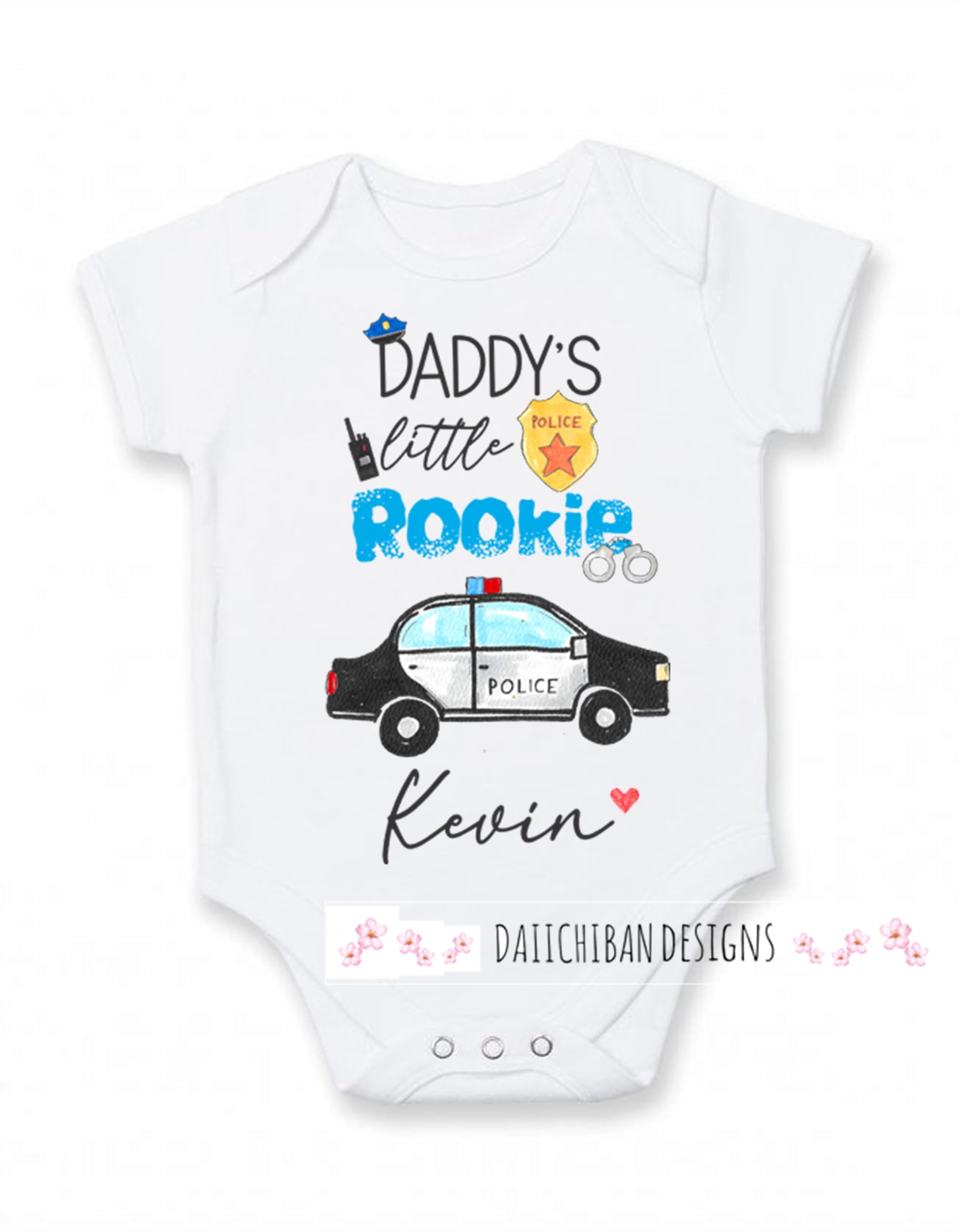 Police baby boy clothes daddy police personalized baby Personalized baby outfit for boys newborn