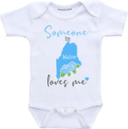 Daiichiban Designs Someone in Maine loves me baby gifts customizable