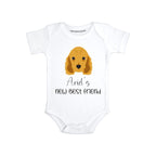 Dog sibling baby clothes Personalized Dog themed baby gifts Cocker Spaniel
