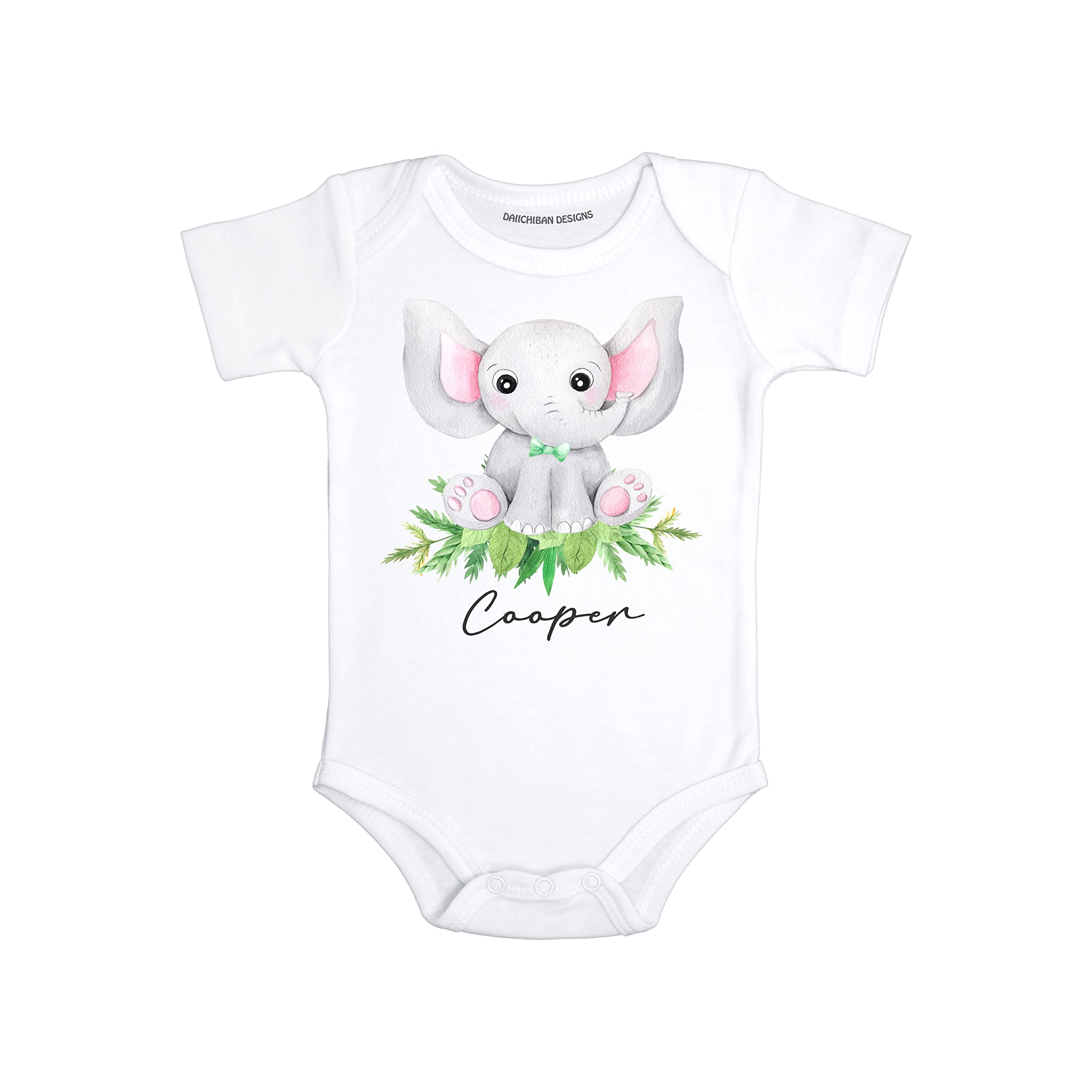 Daiichiban Designs Personalized baby gifts with name Elephant baby shower gifts for boys