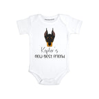Personalized Dog baby clothes Dobermann baby gifts