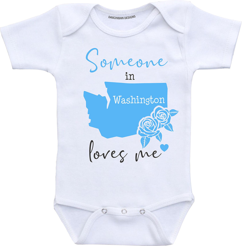 Daiichiban Designs Someone in Washington loves me baby clothes Custom baby gifts
