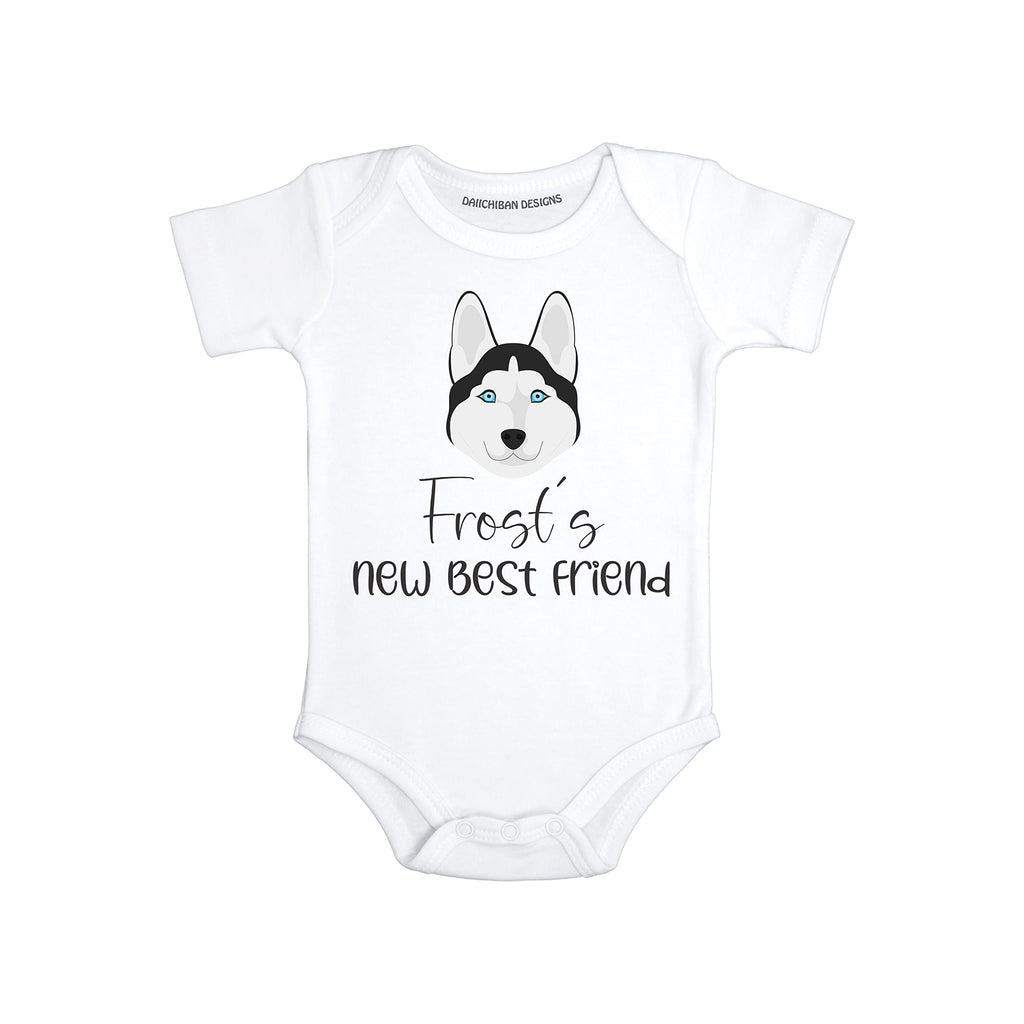 Personalized Dog baby bodysuit Husky baby clothes