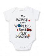 Daiichiban Designs My daddy is a firefighter baby clothes