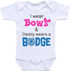 Daiichiban Designs Police Officer Daddy wears Badge Law Enforcement daughter Infant bodysuit