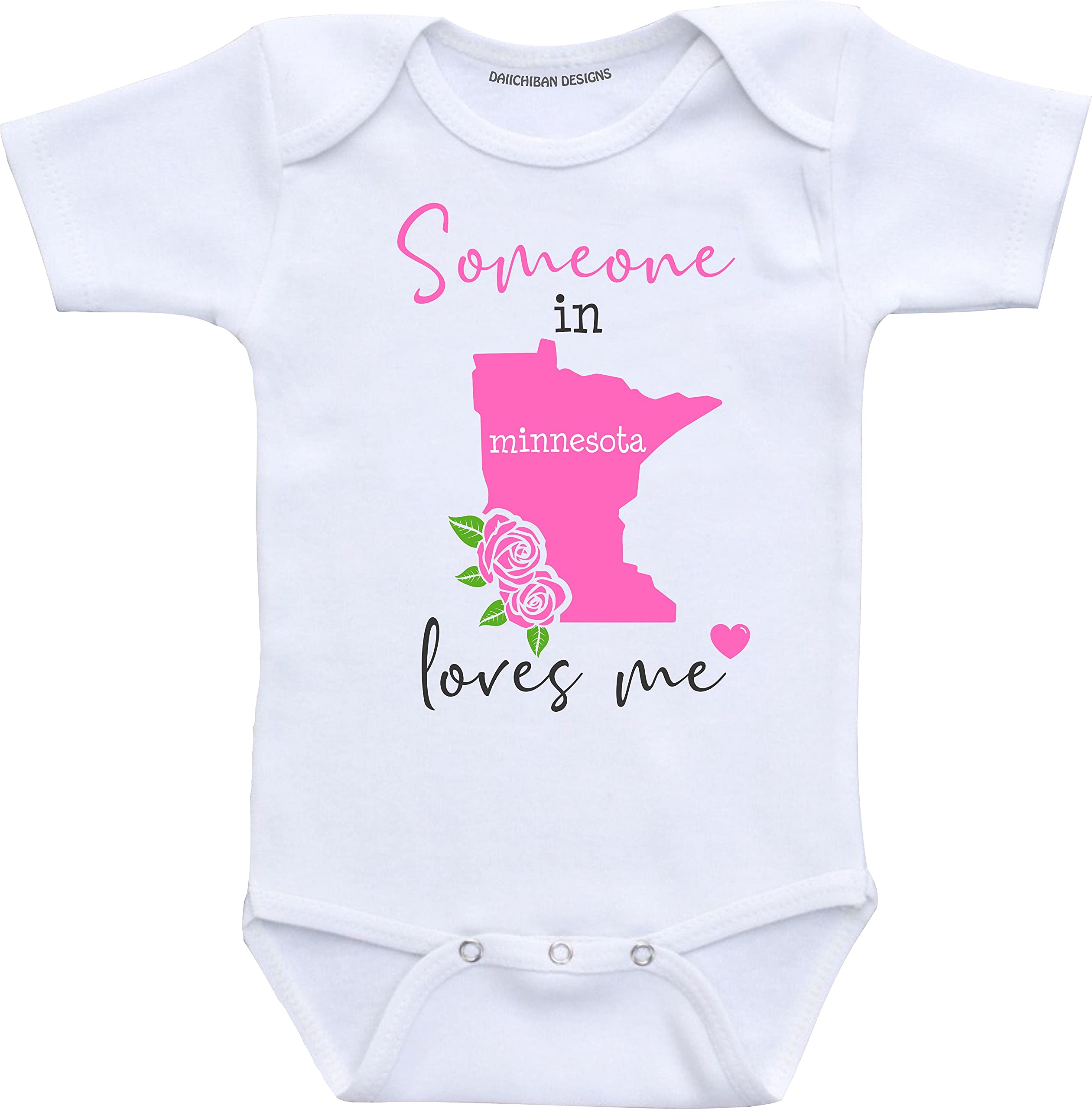 Daiichiban Designs Someone in Alaska loves me baby gifts customizable