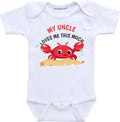 Uncle Baby Shirts My Uncle Loves me This Much Uncle Infant Clothes (9 Months) White