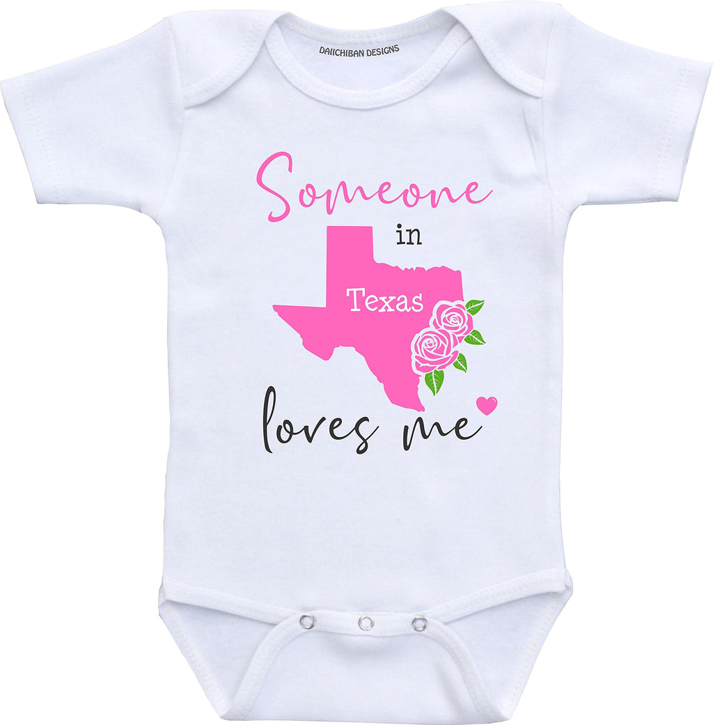 Daiichiban Designs Someone in Texas loves me baby gifts customizable