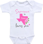 Daiichiban Designs Someone in Texas loves me baby gifts customizable