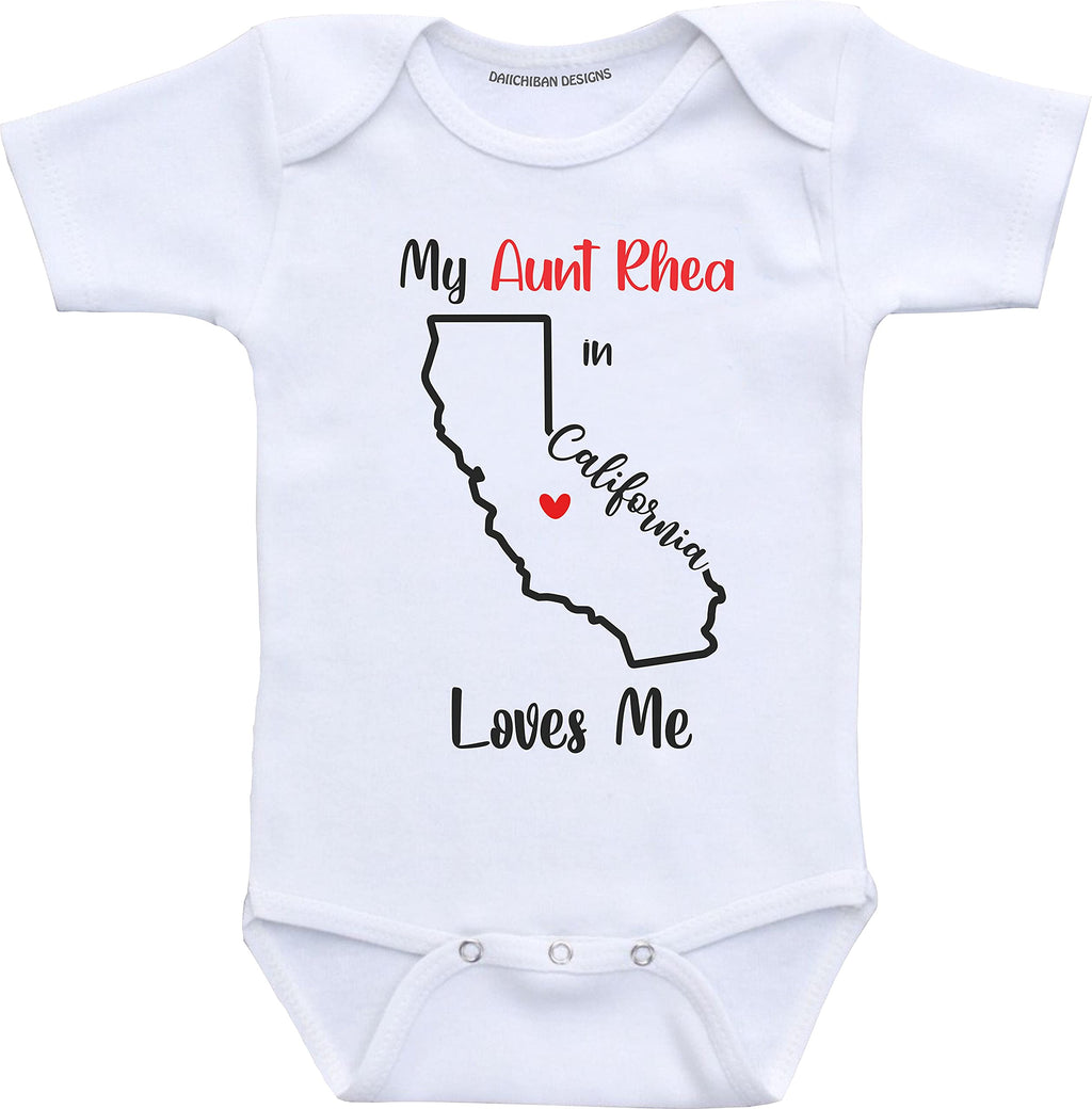 Daiichiban Designs My Aunt in Texas Loves Me Custom auntie baby clothes