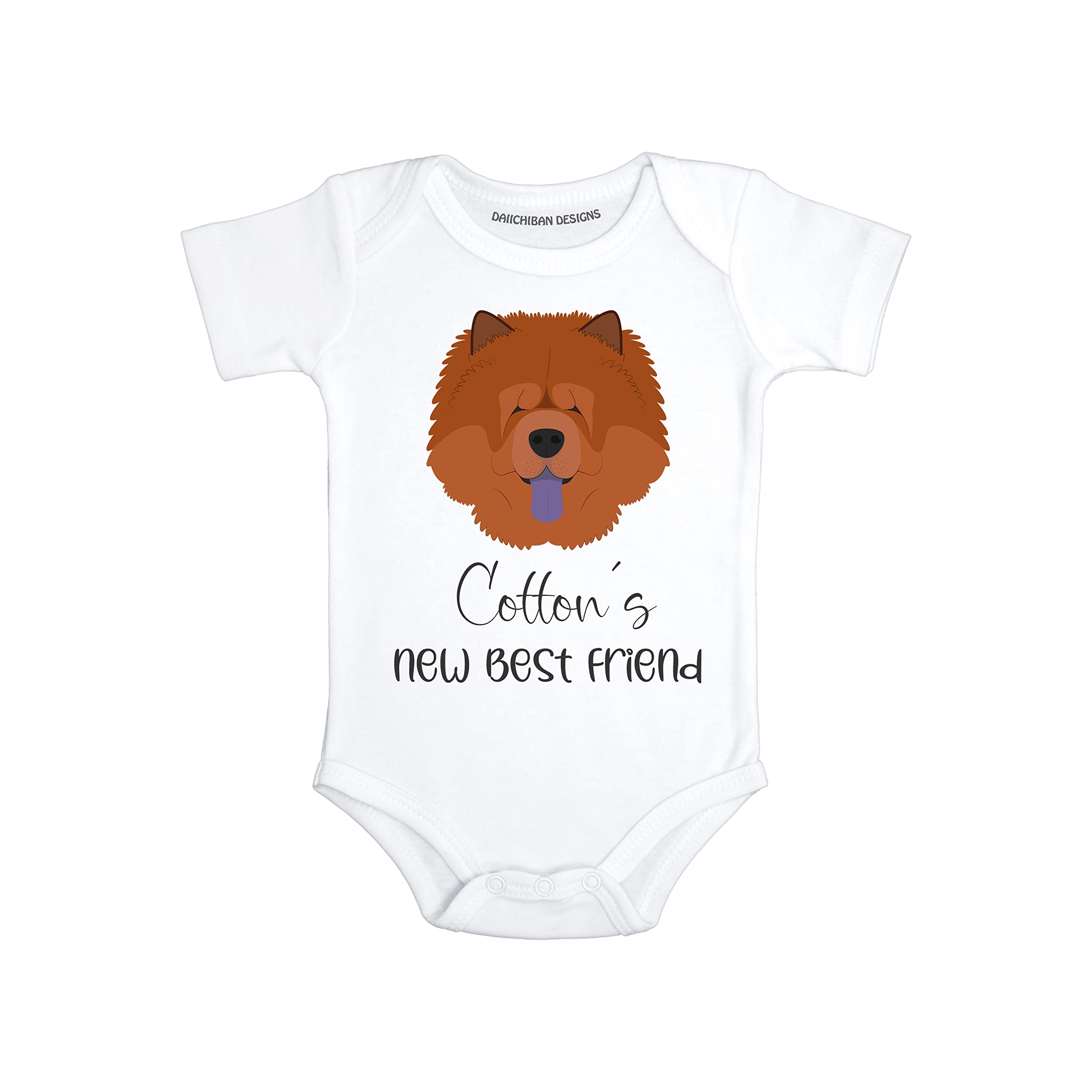 Custom Dog baby gifts Personalized Chow chow baby clothes
