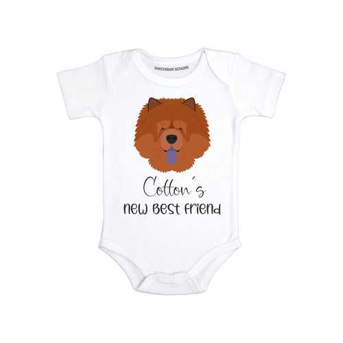 Custom Dog baby gifts Personalized Chow chow baby clothes