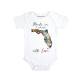Daiichiban Designs Personalized Baby Bodysuit – “Made in Florida with Love” with Custom State Option