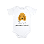 Dog sibling baby clothes Personalized Dog themed baby gifts Cocker Spaniel