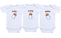 Daiichiban Designs Triplets baby gifts infant bodysuits