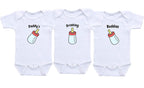 Daiichiban Designs Triplets baby gifts infant bodysuits