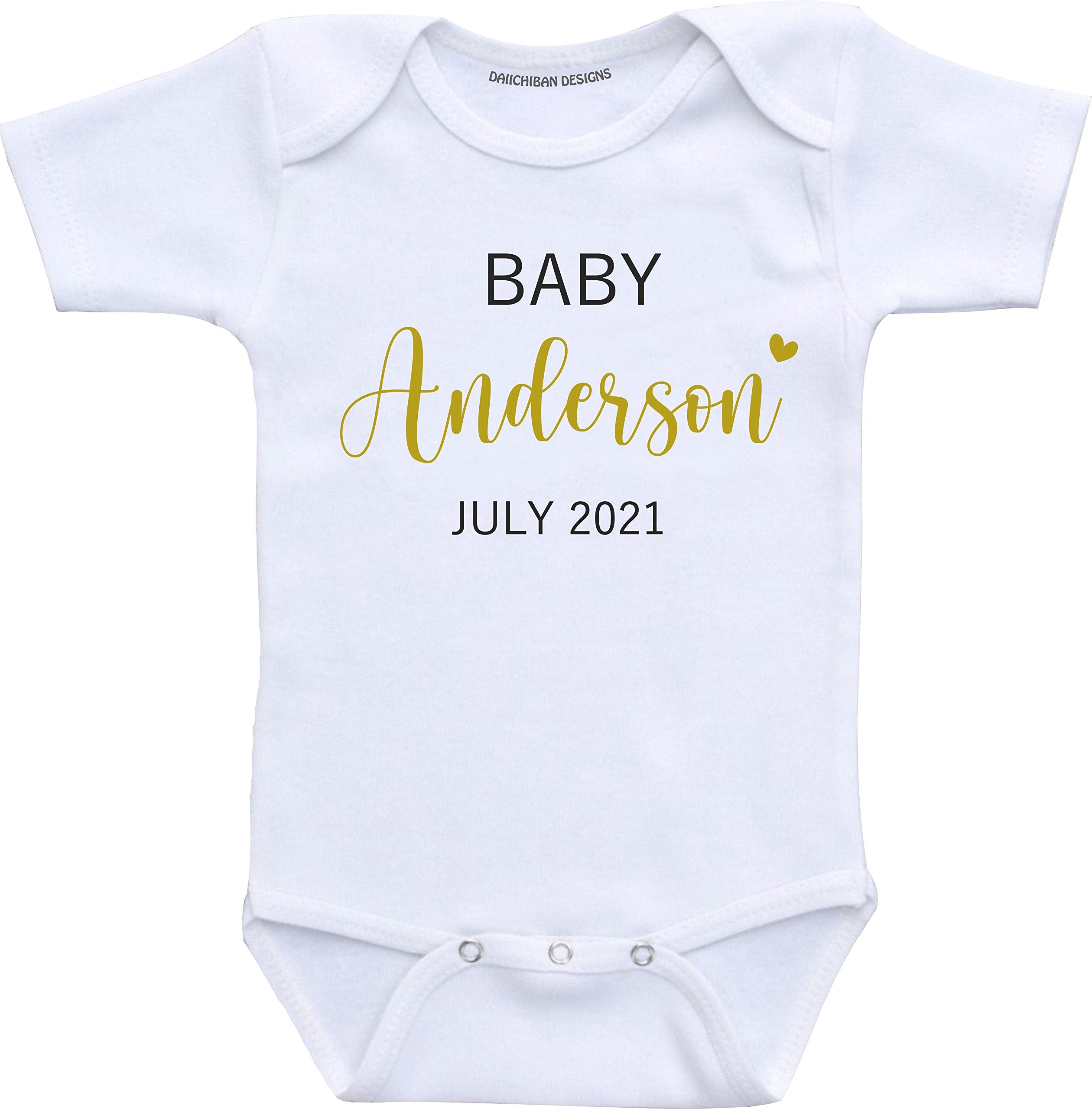 Daiichiban Designs Custom pregnancy announcement shirt baby reveal ideas