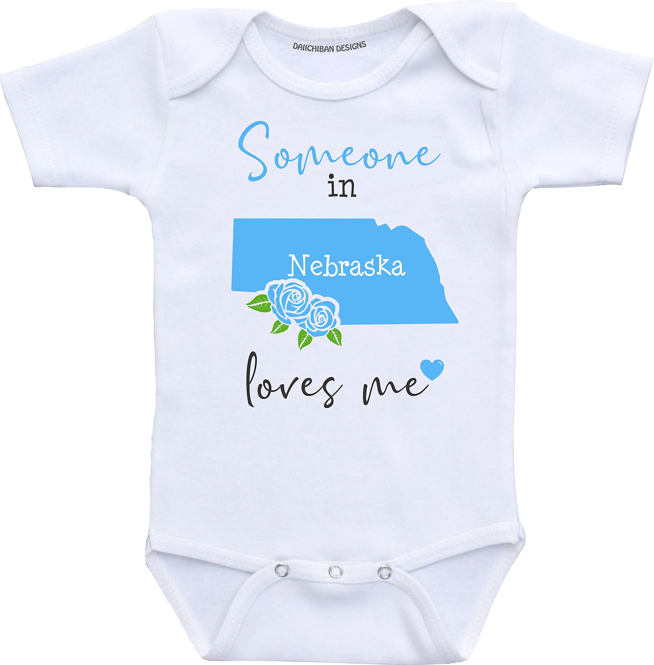 Daiichiban Designs Someone in Massachusetts loves me baby gifts customizable