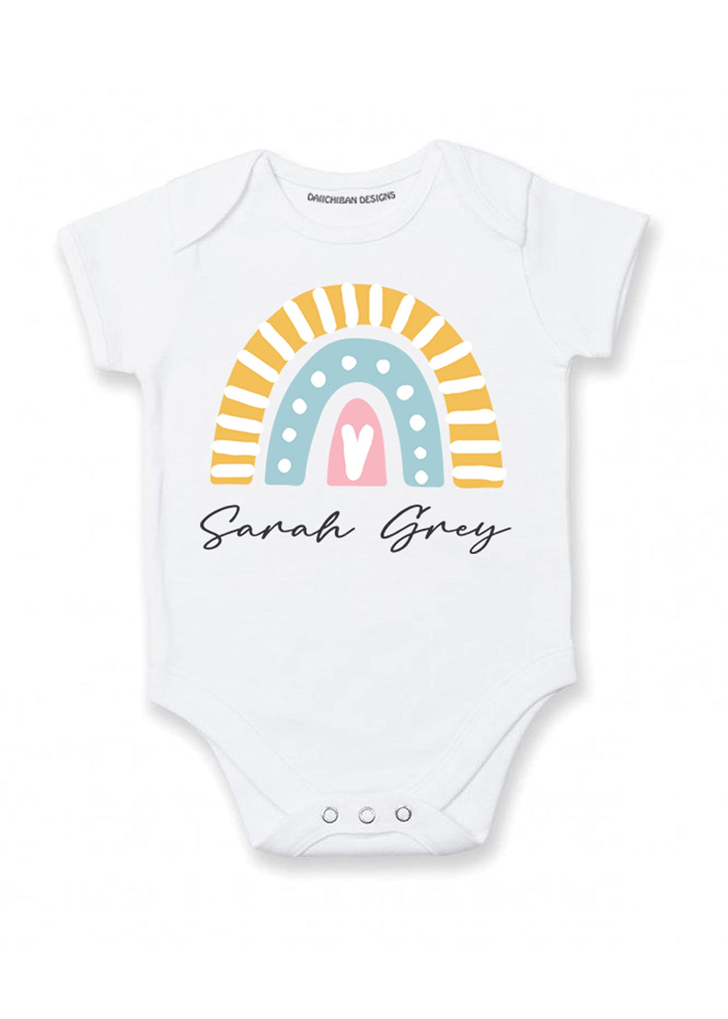 Personalized baby girl gifts with name Rainbow baby clothes girl