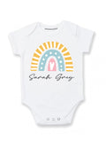 Personalized baby girl gifts with name Rainbow baby clothes girl