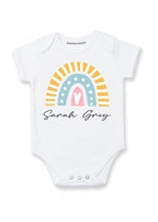 Personalized baby girl gifts with name Rainbow baby clothes girl