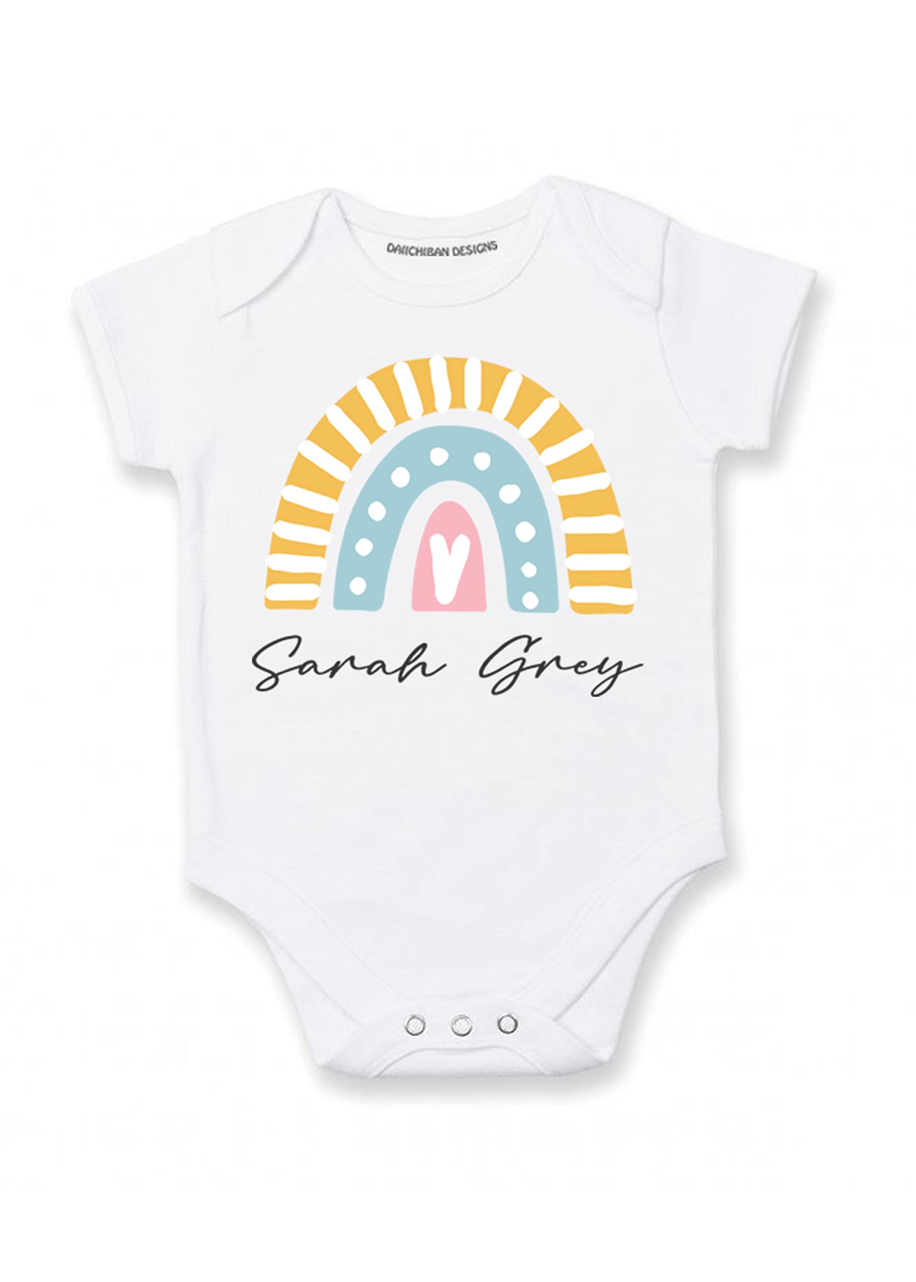 Personalized baby girl gifts with name Rainbow baby clothes girl