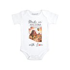 Daiichiban Designs Personalized Baby Bodysuit – “Arizona with Love” with Custom State Option