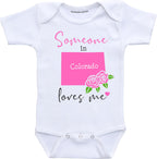 Daiichiban Designs Someone in Arizona loves me baby gifts customizable