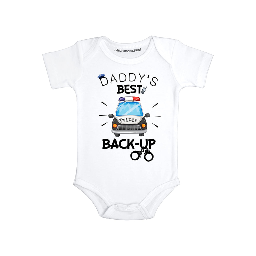 Daddys Backup Police outfit for baby boys