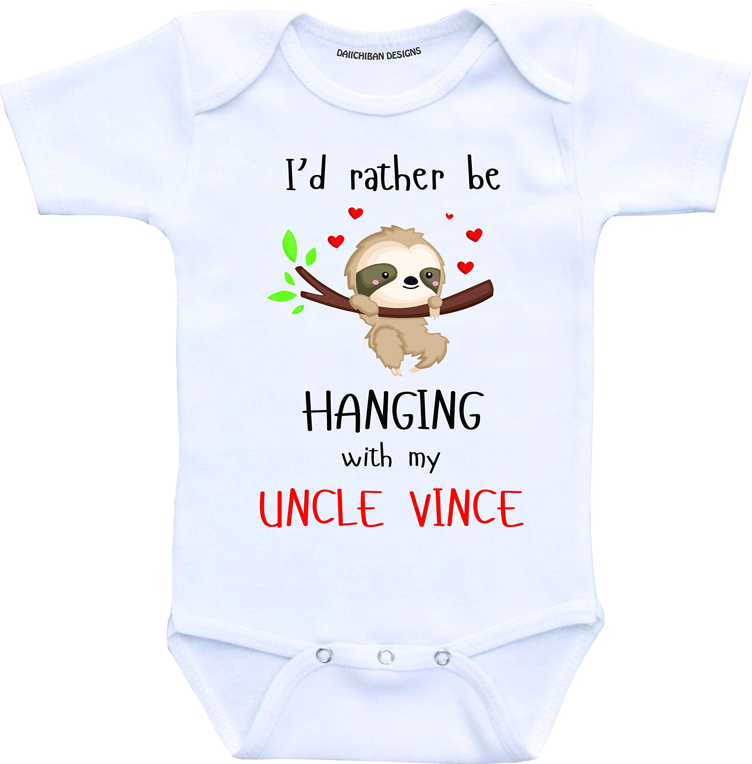 Daiichiban Designs Custom Uncle baby clothes for baby girls baby boys gift