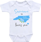 Daiichiban Designs Someone in North Carolina loves me Custom baby gifts