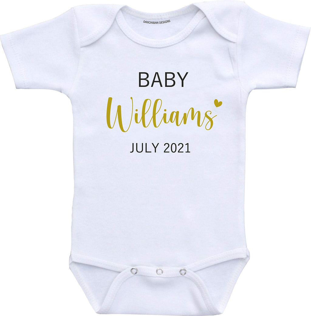 Daiichiban Designs Custom pregnancy announcement shirt baby reveal ideas