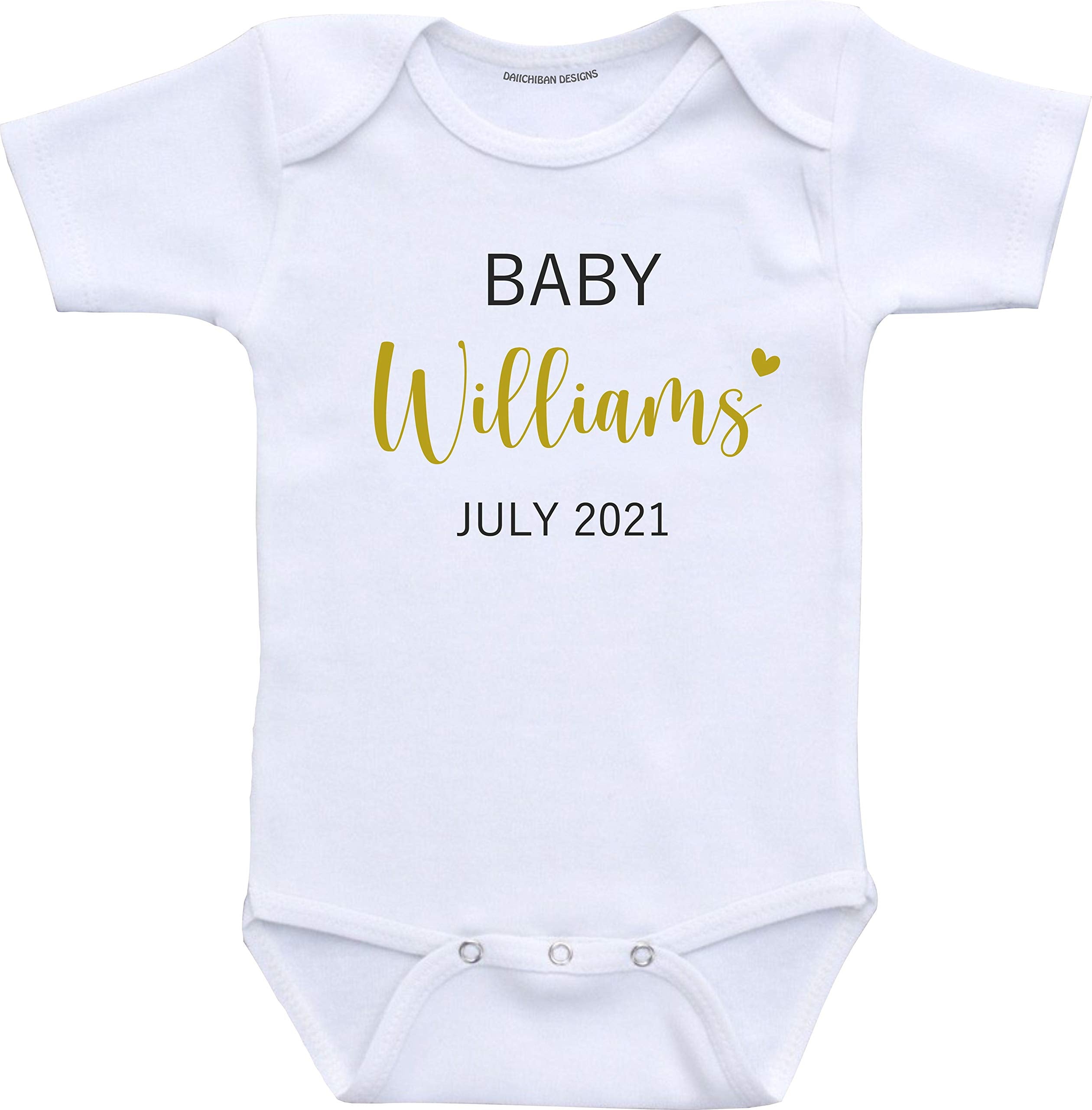 Daiichiban Designs Custom pregnancy announcement shirt baby reveal ideas