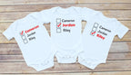 Daiichiban Designs Personalized Triplets baby clothes with names