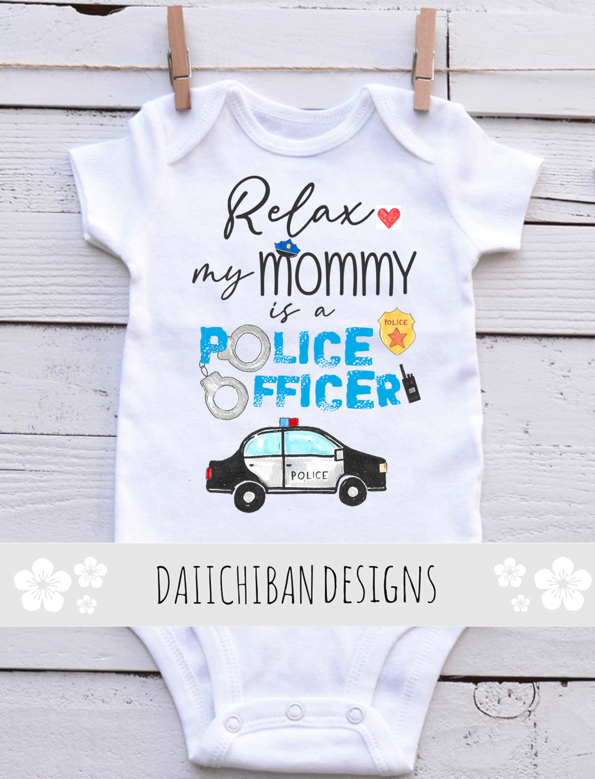 My mommy is a police officer baby clothes mom police baby gifts