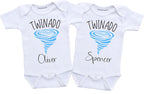Funny Twins baby gifts for boys Personalized Twin baby boy clothes