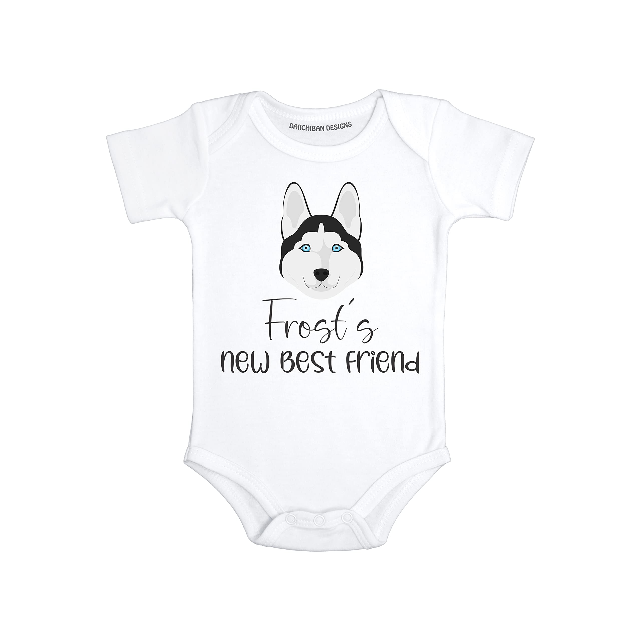 Personalized Dog baby bodysuit Husky baby clothes