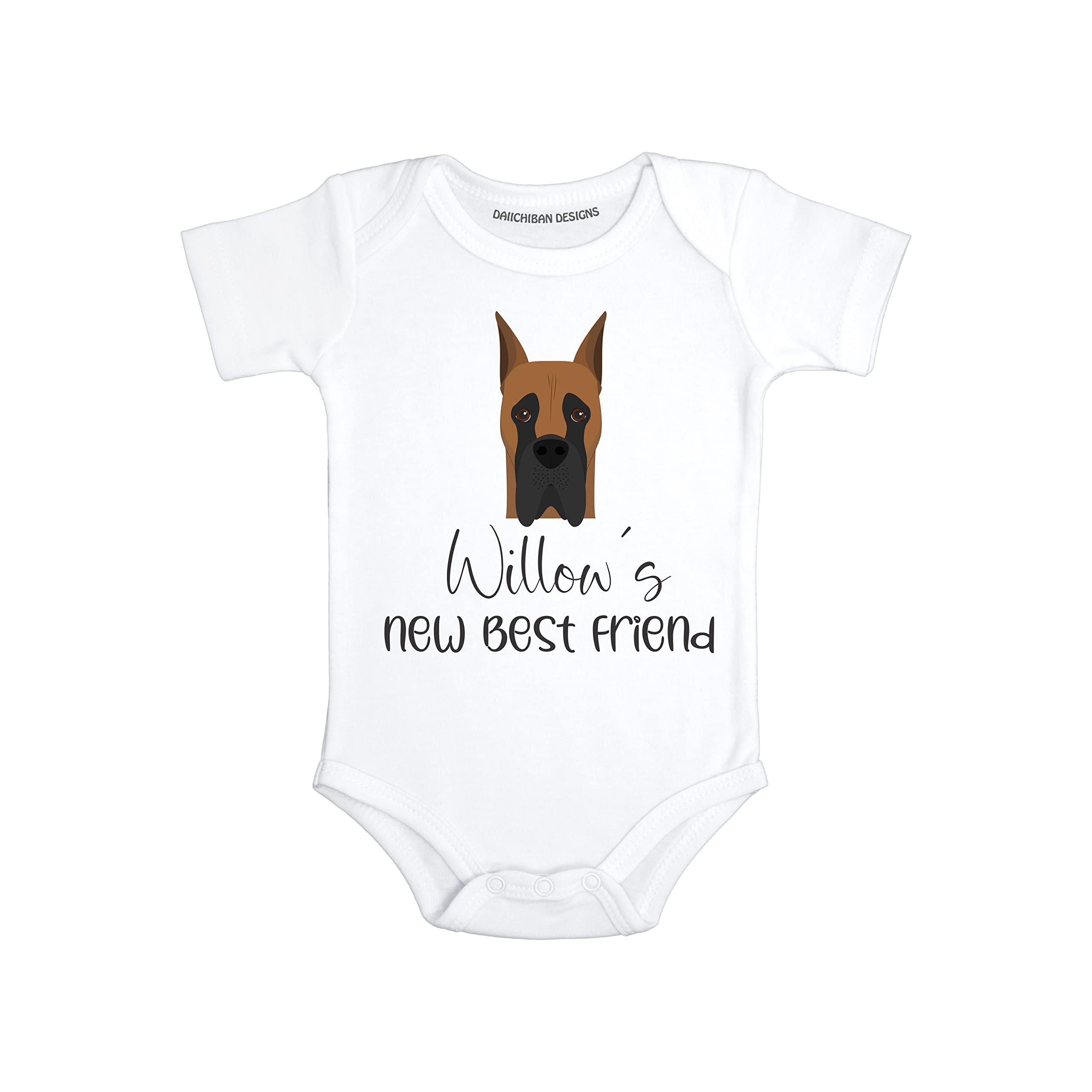 Personalized Great Dane baby clothes Dog sibling baby outfit