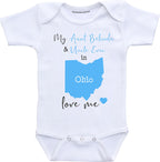 Daiichiban Designs Customizable Aunt and Uncle baby clothes Ohio State baby gifts