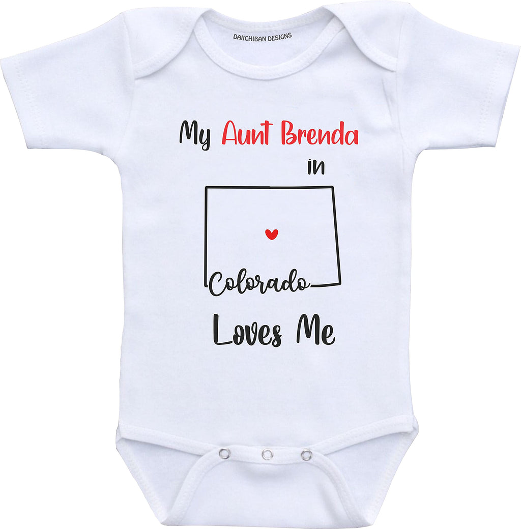 Daiichiban Designs My Aunt in Texas Loves Me Custom auntie baby clothes
