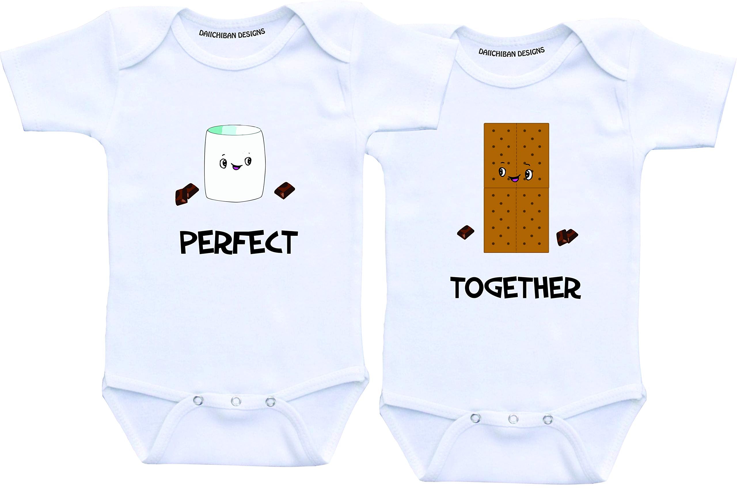 Daiichiban Designs Twin boy and girl outfits matching twins shirts