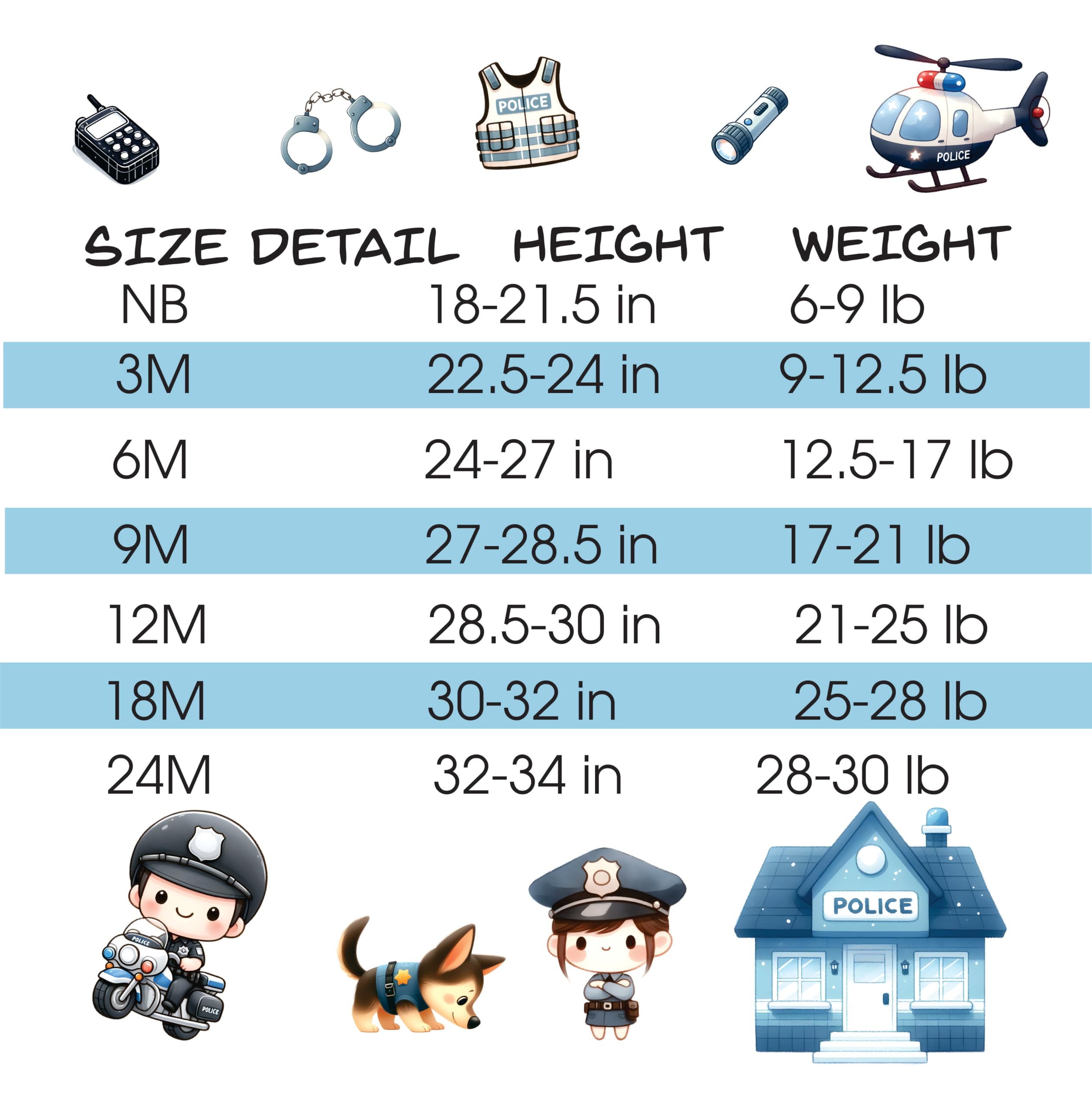 Daddy police baby girl outfit Police officer baby clothes