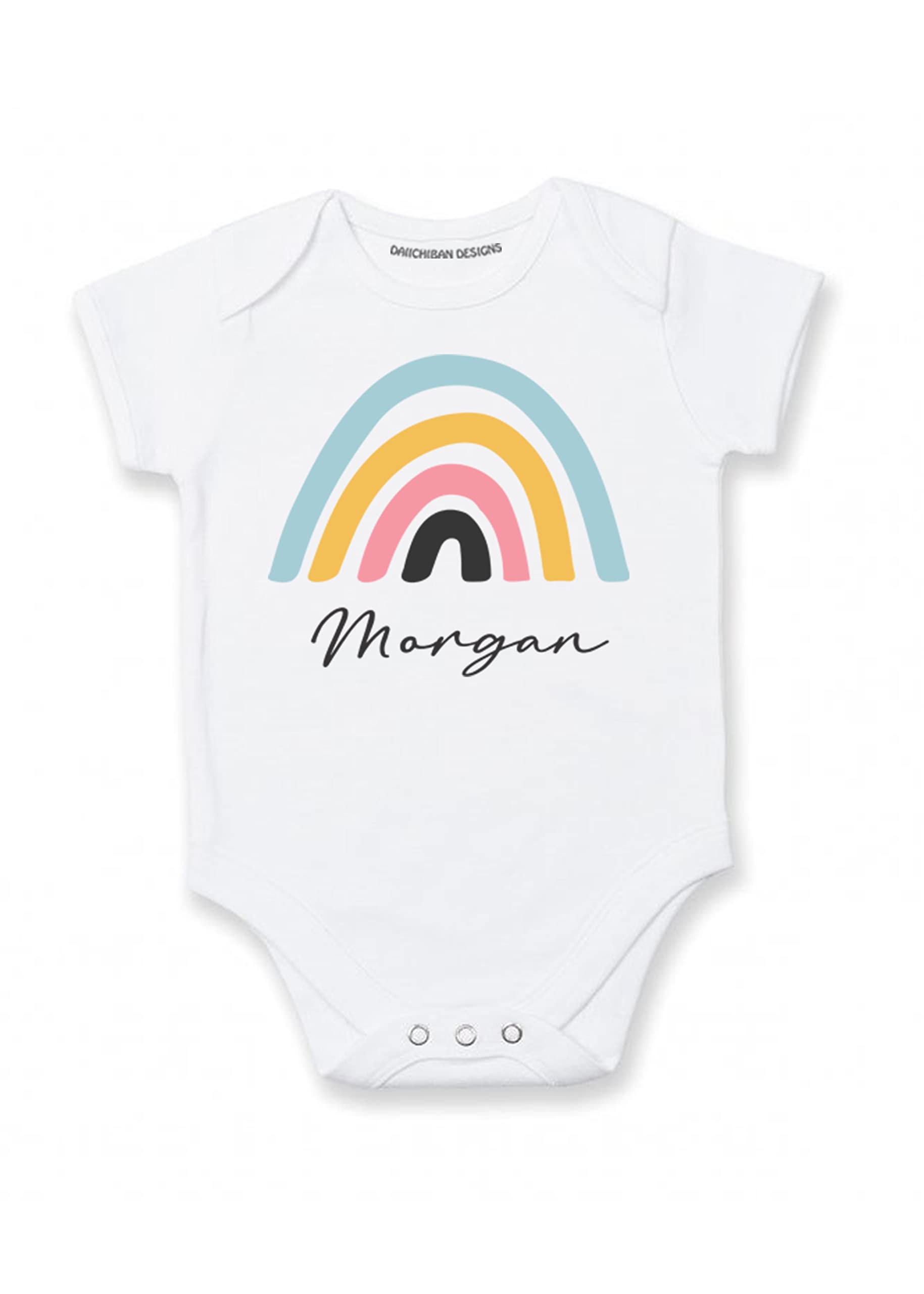 Personalized baby girl clothes with name Rainbow baby gifts for girl