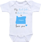 Daiichiban Designs Aunt and Uncle baby gifts Customizable Oregon baby clothes