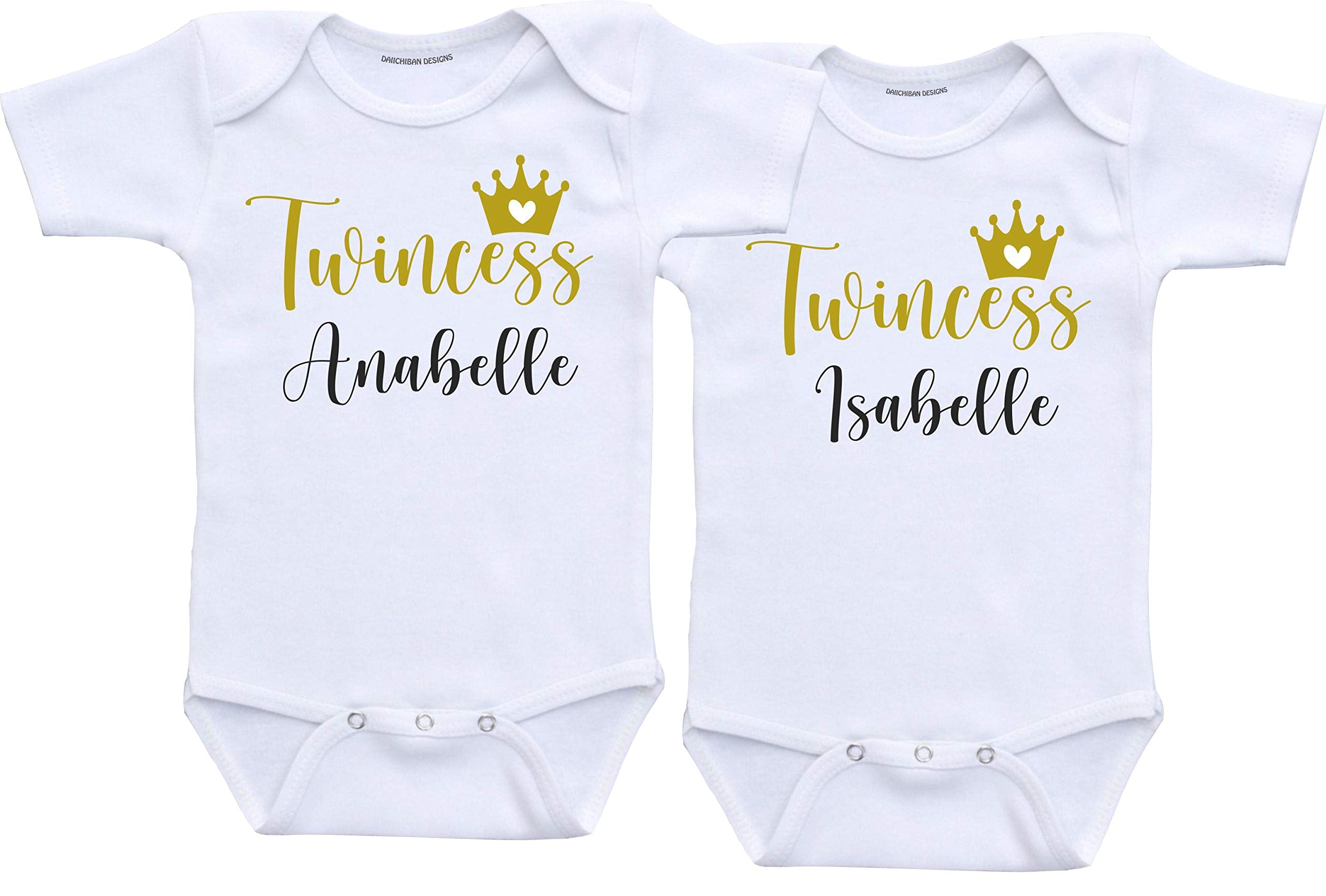 Daiichiban Designs Personalized Twin baby girls gift