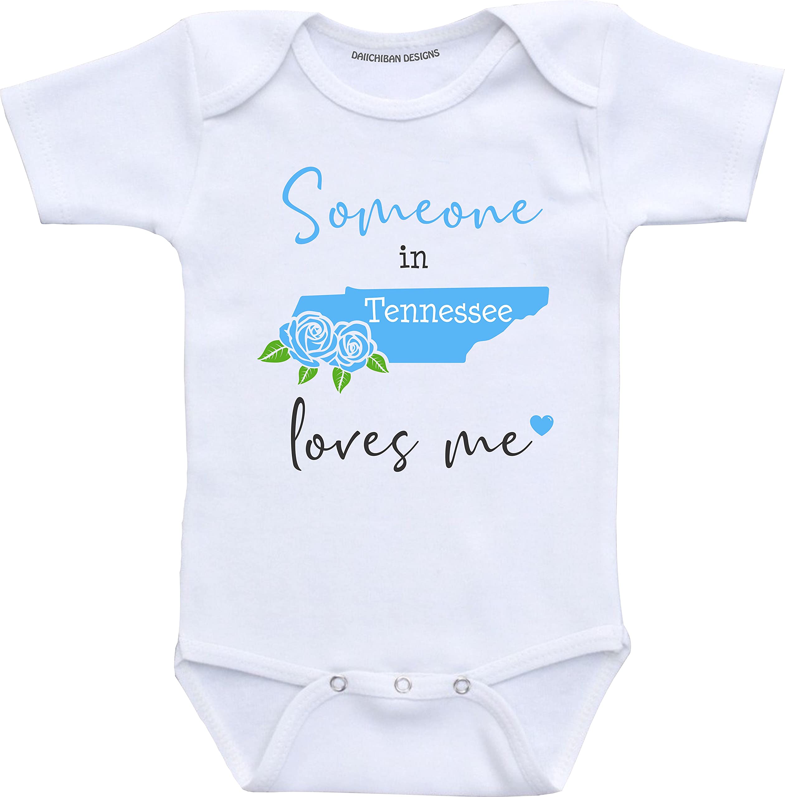 Daiichiban Designs Someone in Tennessee loves me baby clothes Custom baby gifts