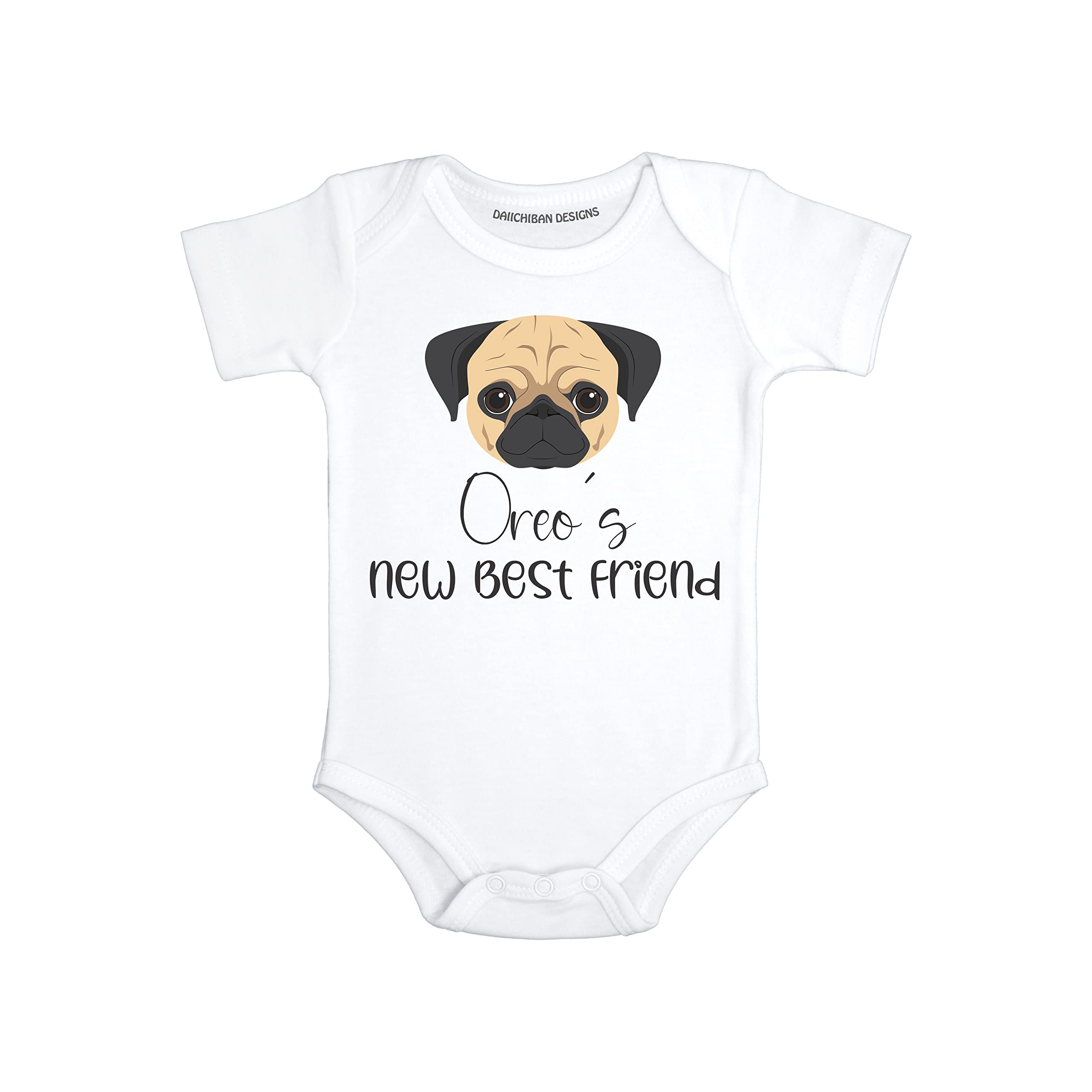 Personalized Pug baby clothes Dog sibling baby outfit